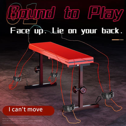 BDSM Bench with Adjustable Height, Handcuffs & Footcuffs