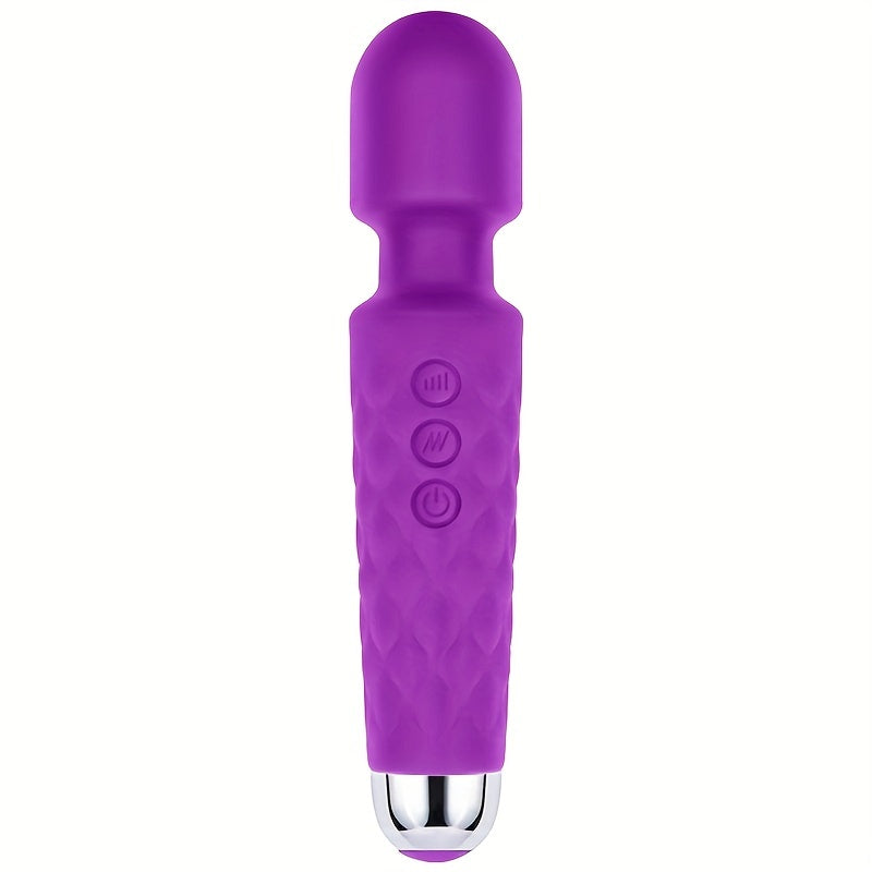 20 Vibrations Pattern Powerful Quiet Rechargeable Magic Wand Massager