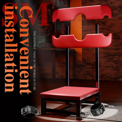 BDSM adjustable Stocks and Restraint Chair.