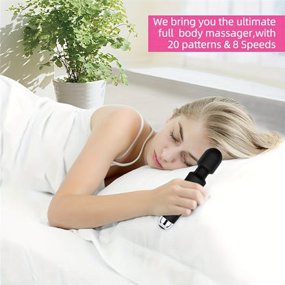 20 Vibrations Pattern Powerful Quiet Rechargeable Magic Wand Massager